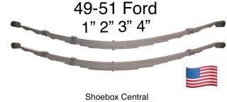 8A-5664 1949 1950 1951 Ford Shoebox Lowered Dropped Drop Rear Leaf Springs Pair