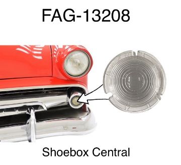 1954-ford-park-parking-light-turn-signal-lens FAG-13208 1954 Ford Passenger Car Parking Light Turn Signal Lens Clear New