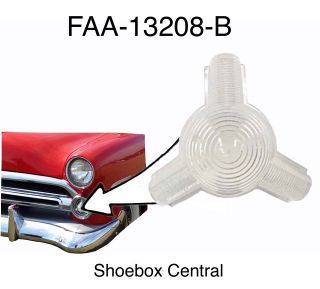FAA-13208-B 1952 Ford Passenger Car Turn Signal Park Parking Light Indicator Lens New