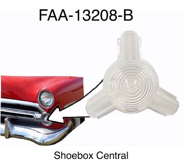 faa-13208-b-1952-ford-park-parking-light-turn-signal-lens FAA-13208-B 1952 Ford Passenger Car Turn Signal Park Parking Light Indicator Lens New