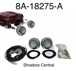 8A-18275-A 1949 1950 1951 Ford Passenger Car Back Up Backup Reverse Light Kit