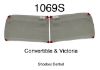 1069S 1949 1950 1951 Ford Victoria Convertible Windshield Glass Two Piece New Pair