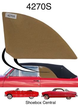 1949-1950-1951-ford-convertible-victoria-quarter-window-glass-new 4270S 1949 1950 1951 Ford Convertible Victoria Hardtop Rear Quarter Window Side Glass New