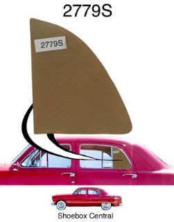 2779S 1949 1950 1951 Ford Four 4 Door Rear Back Vent Wing Window Glass Flip Swing Open Out New