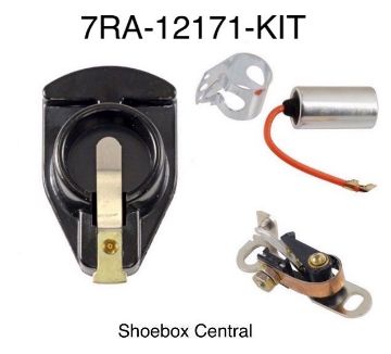 1949-1950-1951-1952-1953-ford-flathead-v8-tune-up-kit 7RA-12171-KIT 1949 1950 1951 Ford V8 6 Six Cylinder Distributor Tune Up Kit Points Condenser Rotor