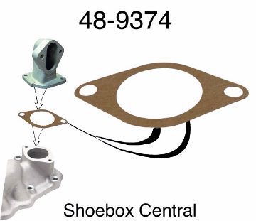 1949-1950-1951-1952-1953-ford-v8-fuel-pump-stand-to-manifold-gasket 48-9374 Ford 8BA 8CM 8RT V8 Fuel Petrol Pump Stand to Intake Inlet Manifold Gasket