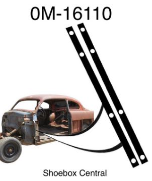 0M-16110 1949 1950 1951 Mercury Fender to Body Cowl Vertical Rubber Seals Weatherstripping