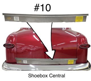 #10 EMS 1949 1950 1951 Ford Below Under Deck Trunk Boot Lid Rust Repair Patch Replacement Panel