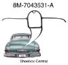 8M-7043531-A web 1949 Mercury Trunk Deck Boot Lid Chrome Handle Rubber Gasket Seal Pad