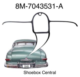 8M-7043531-A web 1949 Mercury Trunk Deck Boot Lid Chrome Handle Rubber Gasket Seal Pad