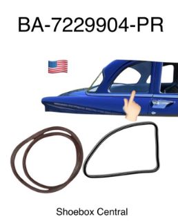 BA-7229904-PR Google 1952 1953 1954 Ford Business Coupe Quarter Window Seals Rubber Weatherstripping