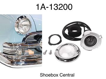 1951-ford-park-parking-light-assembly-complete 1A-13200 web 1951 Ford Car Park Parking Light Turn Signal Indicator Assembly New.jpg