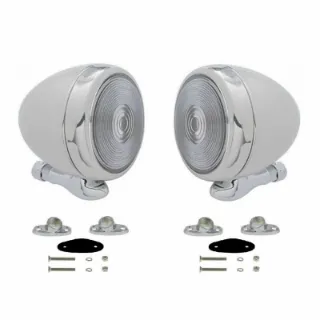 30648 50's Style Appleton Dummy Spotlight Spot Lights Chrome Pair New