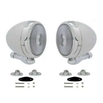 30648 50's Style Appleton Dummy Spotlight Spot Lights Chrome Pair New
