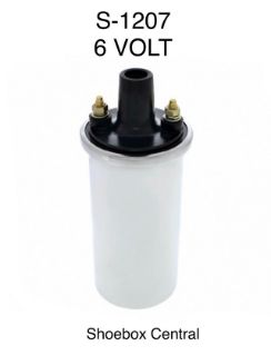 S-1207 1949 1950 1951 1952 1953 Ford Flathead V8 or 6 Cylinder 6 six Volt Chrome igntion Coil