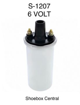 S-1207 1949 1950 1951 1952 1953 Ford Flathead V8 or 6 Cylinder 6 six Volt Chrome igntion Coil