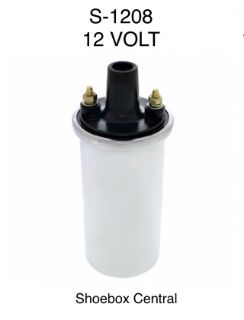 S-1208 Universal Chrome 12V 12 Volt Ignition Coil External Resistor