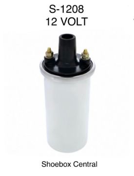 S-1208 Universal Chrome 12V 12 Volt Ignition Coil External Resistor